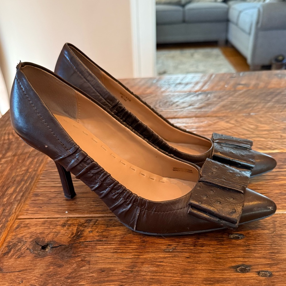 Beautiful Brown Leather Heels from Tahari